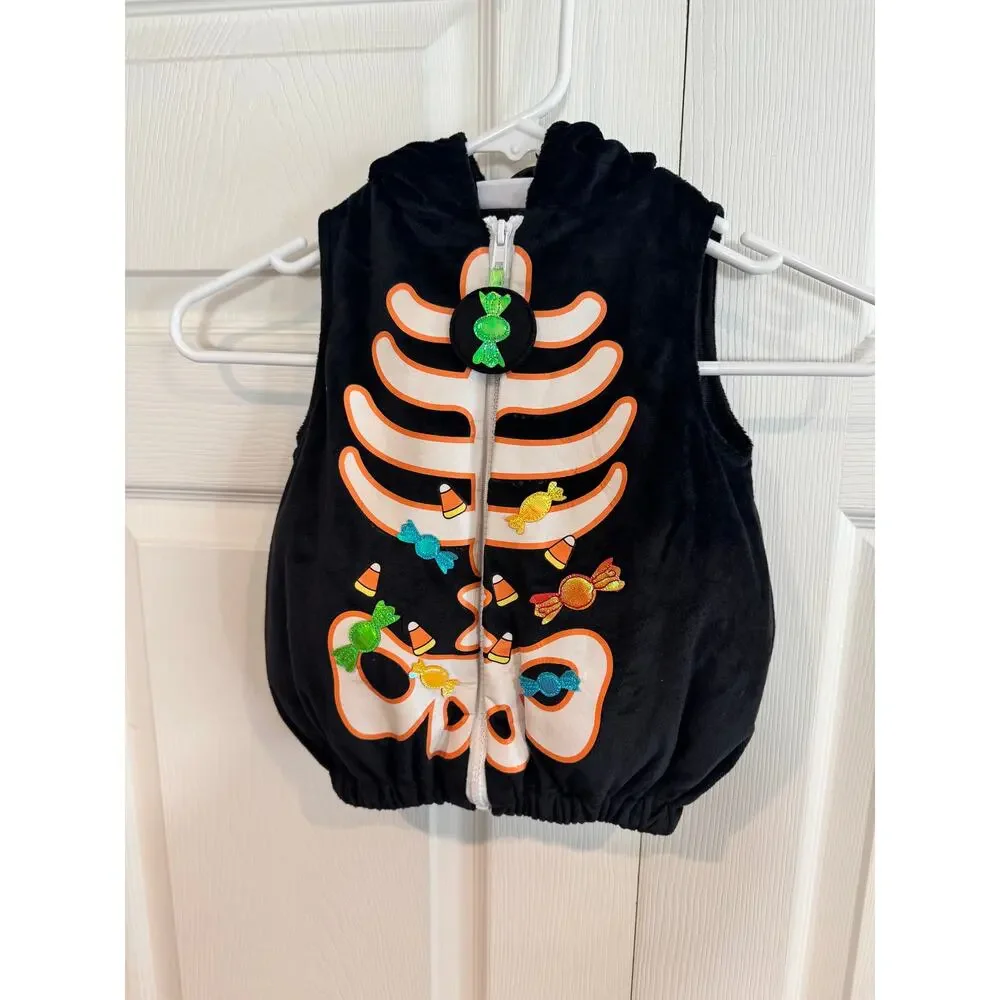 Hallows Even New Coloful Day of the Dead Skelton Halloween Costume Baby 6-9 mo